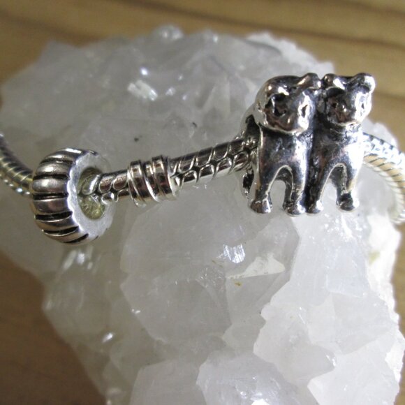 3 Pieces Special: Christmas Tree, Bonded Cats and Spacer Bead European Charms - Picture 11 of 16